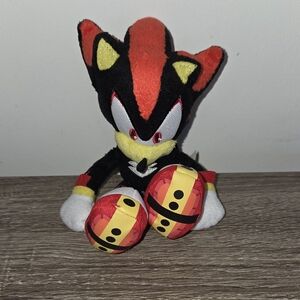 Shadow Hedgehog Plush Sega Sonic 8" Stuffed Animal Black Red Yellow Jazwares SEE